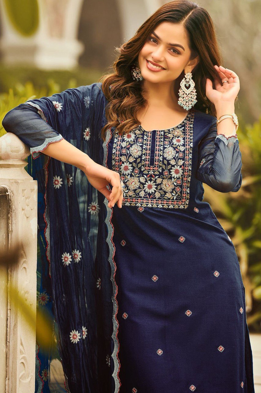 Fully Stitched Heavy Reyon Suit Set for Casual & Festive Wear
