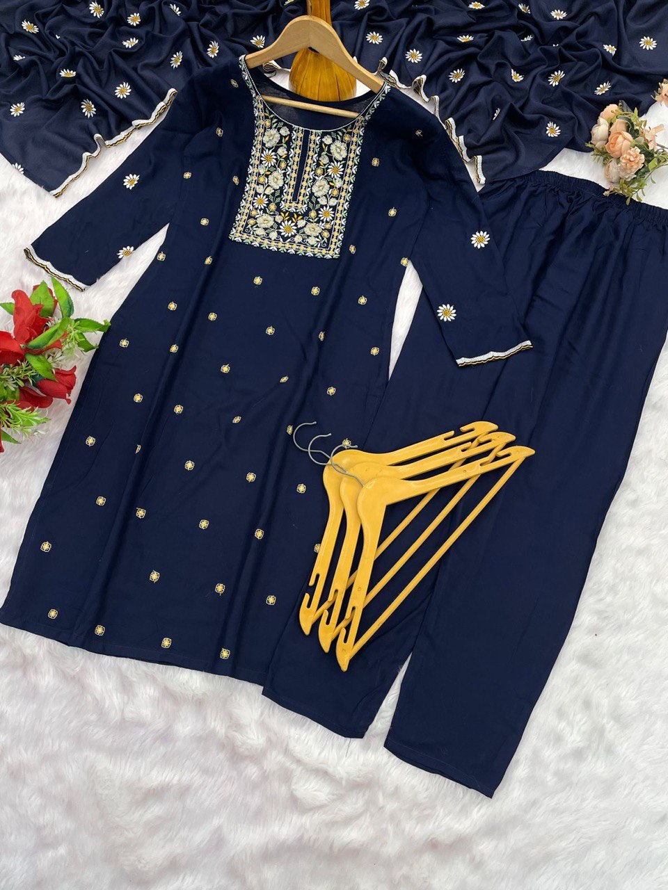 Fully Stitched Heavy Reyon Suit Set for Casual & Festive Wear