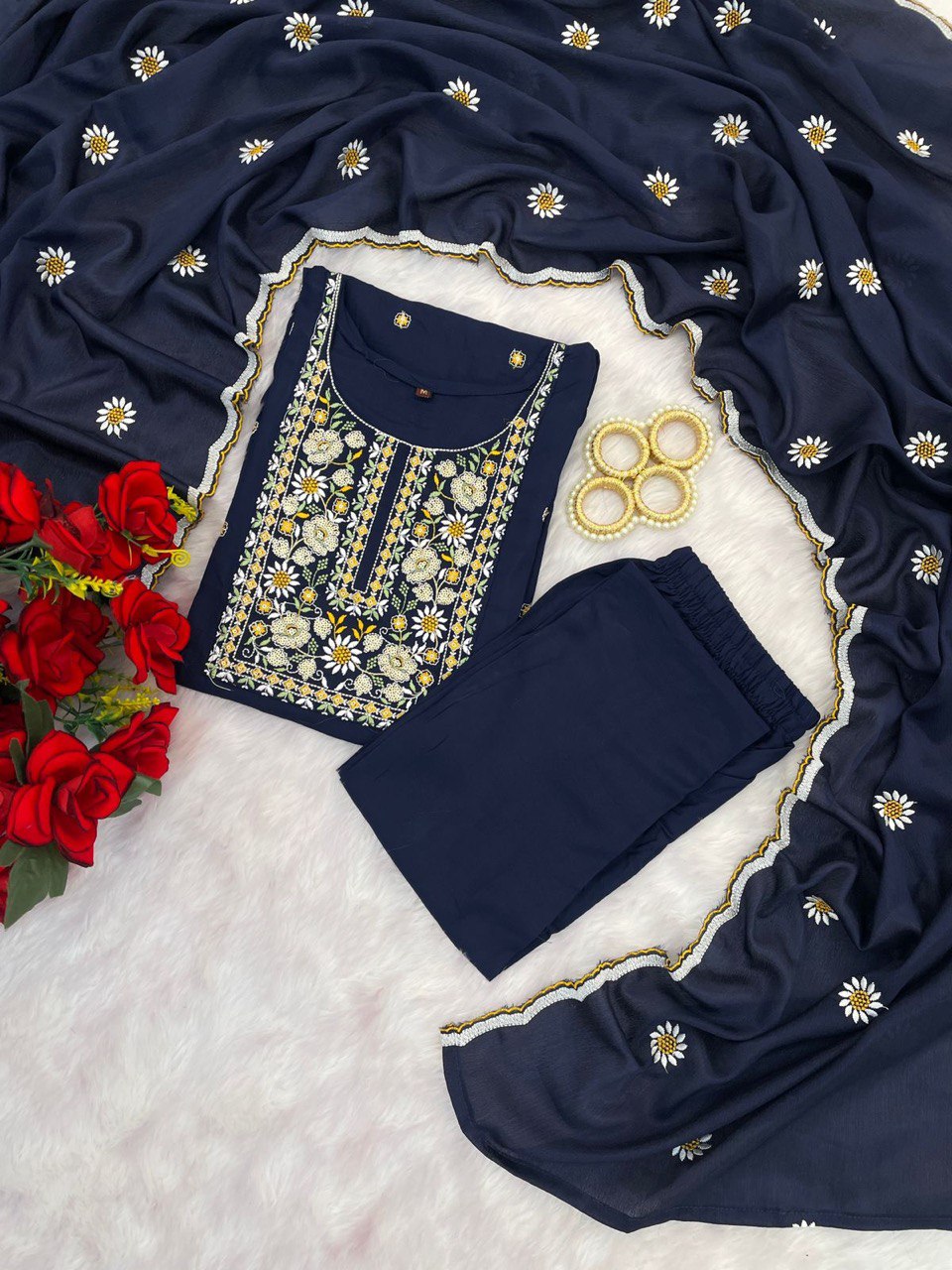 Fully Stitched Heavy Reyon Suit Set for Casual & Festive Wear