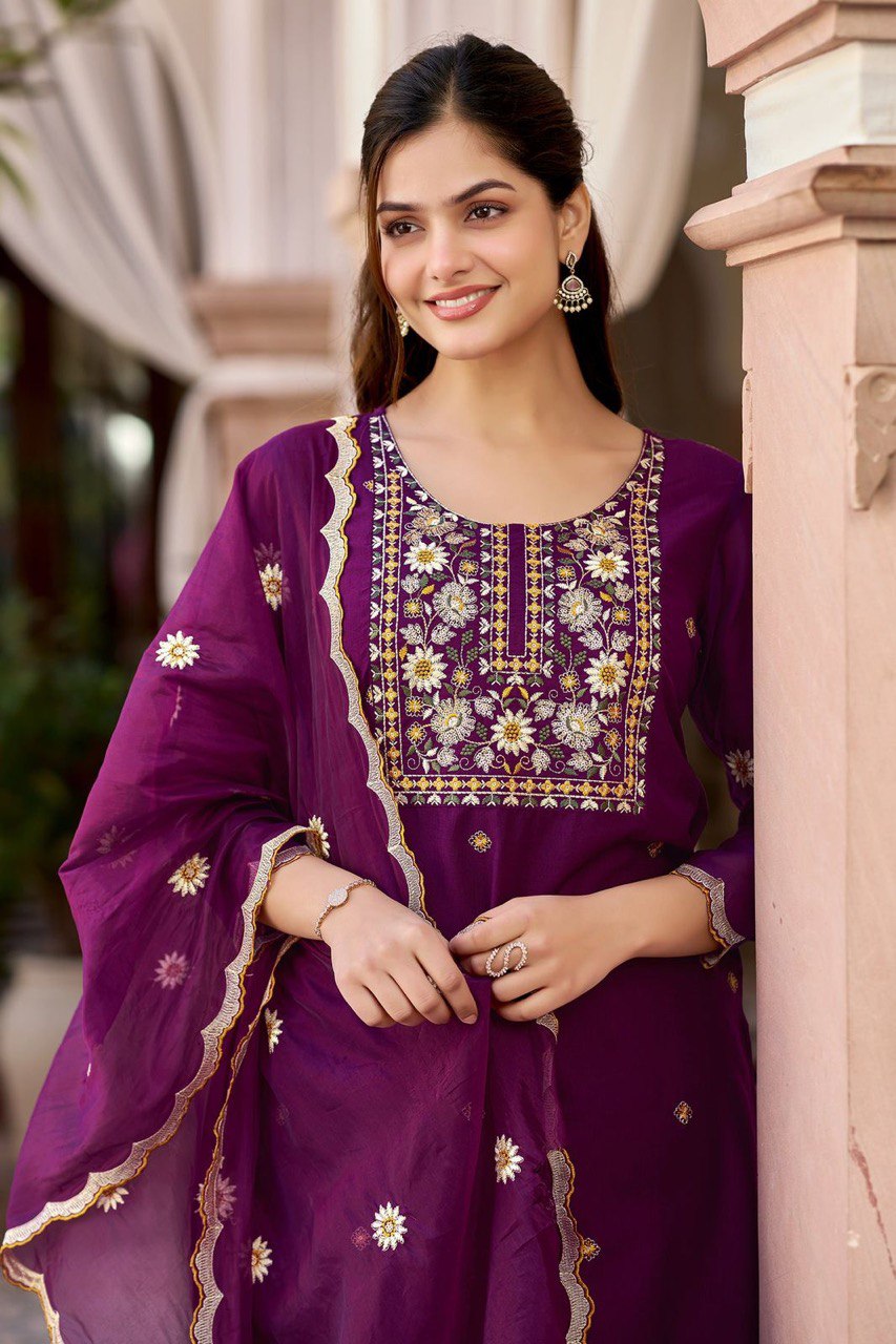 Fully Stitched Heavy Reyon Suit Set for Casual & Festive Wear