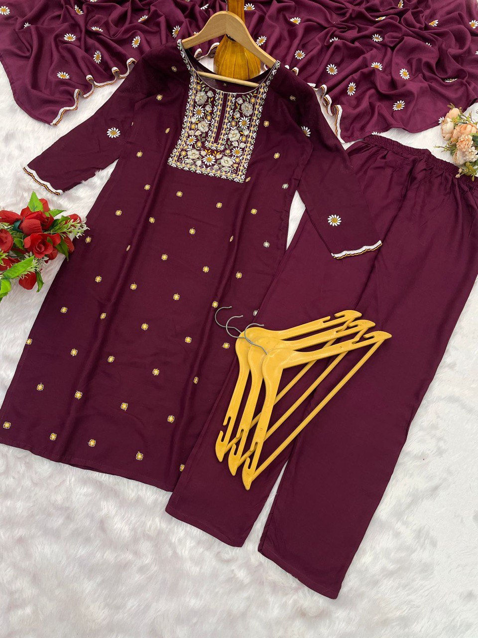 Fully Stitched Heavy Reyon Suit Set for Casual & Festive Wear