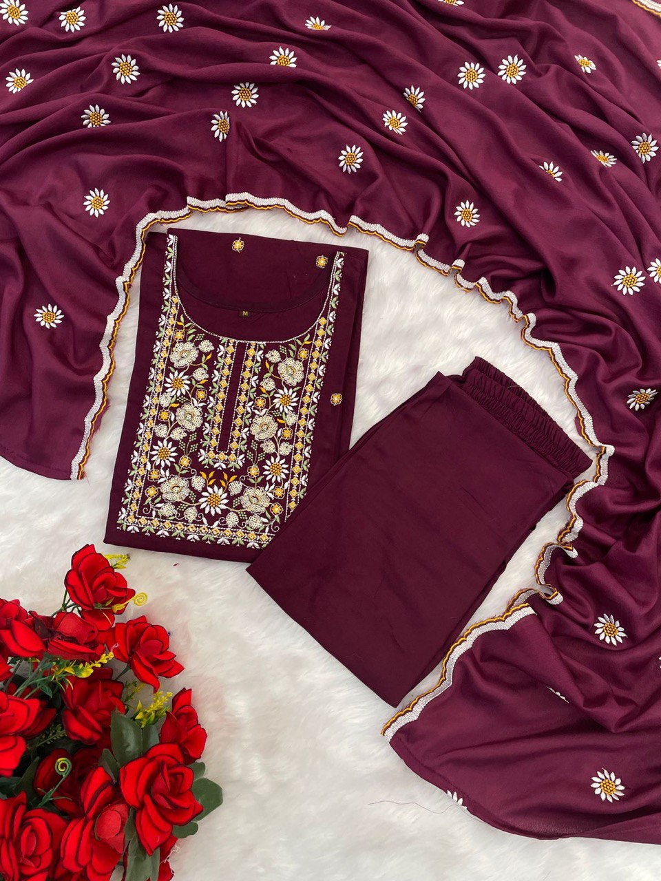 Fully Stitched Heavy Reyon Suit Set for Casual & Festive Wear