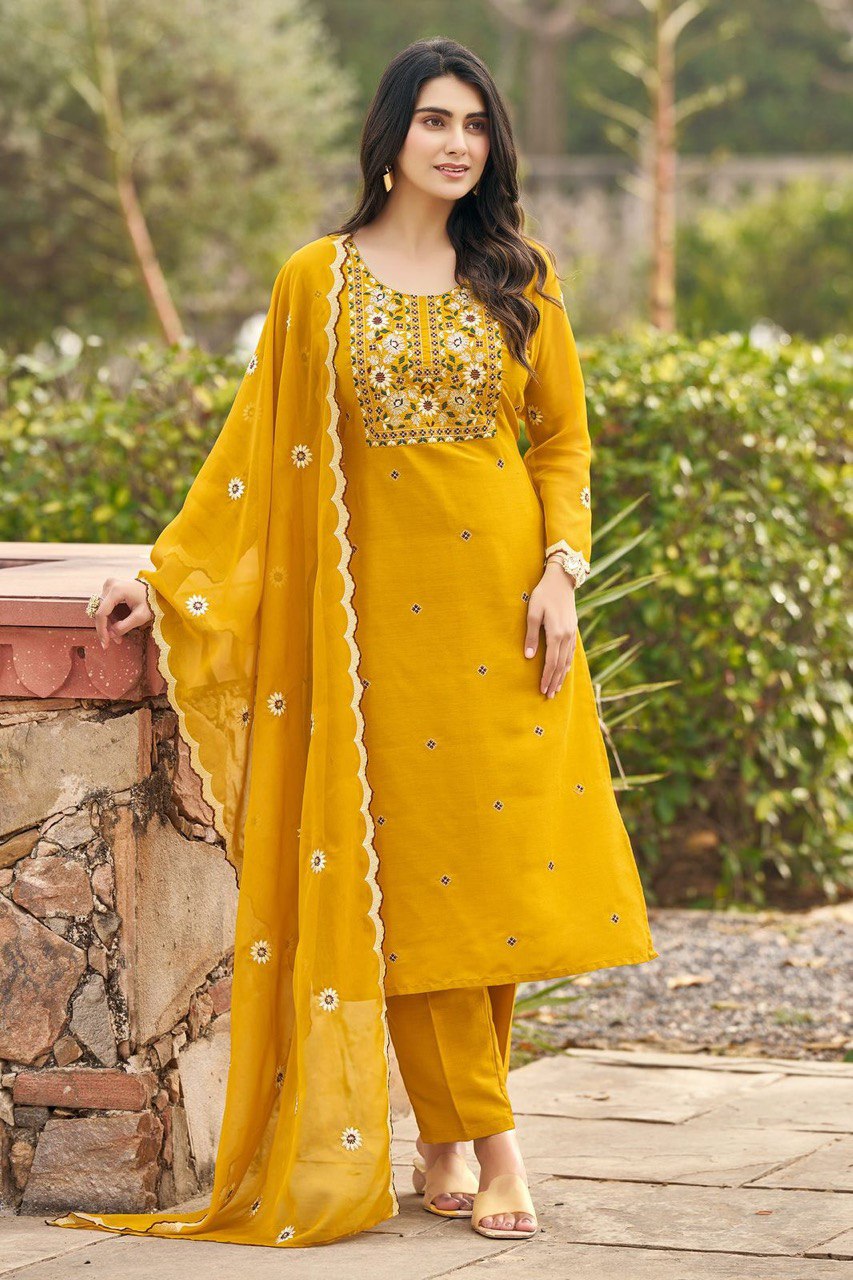 Fully Stitched Heavy Reyon Suit Set for Casual & Festive Wear