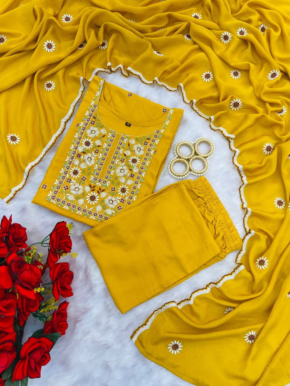 Fully Stitched Heavy Reyon Suit Set for Casual & Festive Wear