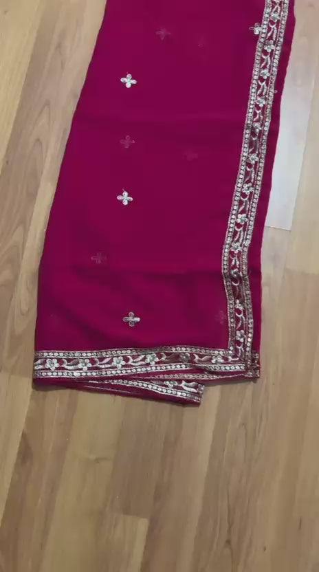 Women’s Green Embroidered Chinnon Kurta Pant Set with Dupatta | Fully Stitched Ethnic Wear | Festive & Party Outfit